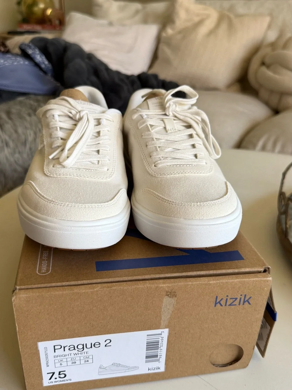 Kizik Women's Prague 2 Casual Sneakers in Cream